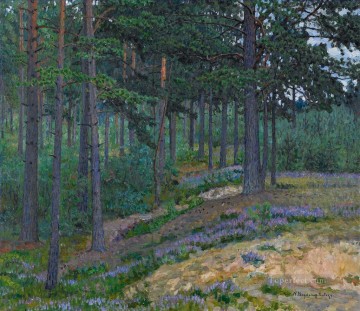 Bosque Painting - BLUEBELLS Nikolay Bogdanov Belsky bosques árboles paisaje